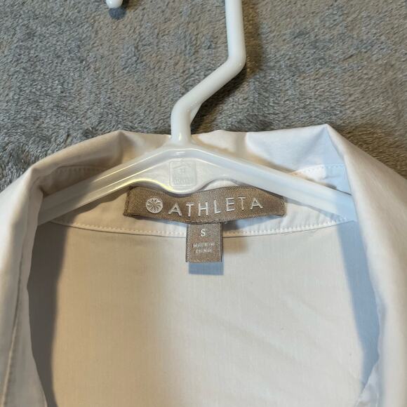 Athleta Bright White Nopa Button Up Over Sized Long Sleeve Shirt Sz Small Womens - Picture 5 of 9